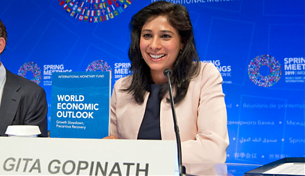 IMF chief economist Gita Gopinath indicates that competitive currency devaluation may be an ineffective solution to improving export prospects. 